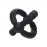Гумена кучешка играчка Flamingo Toy Gladiator Cross ball Black рингове